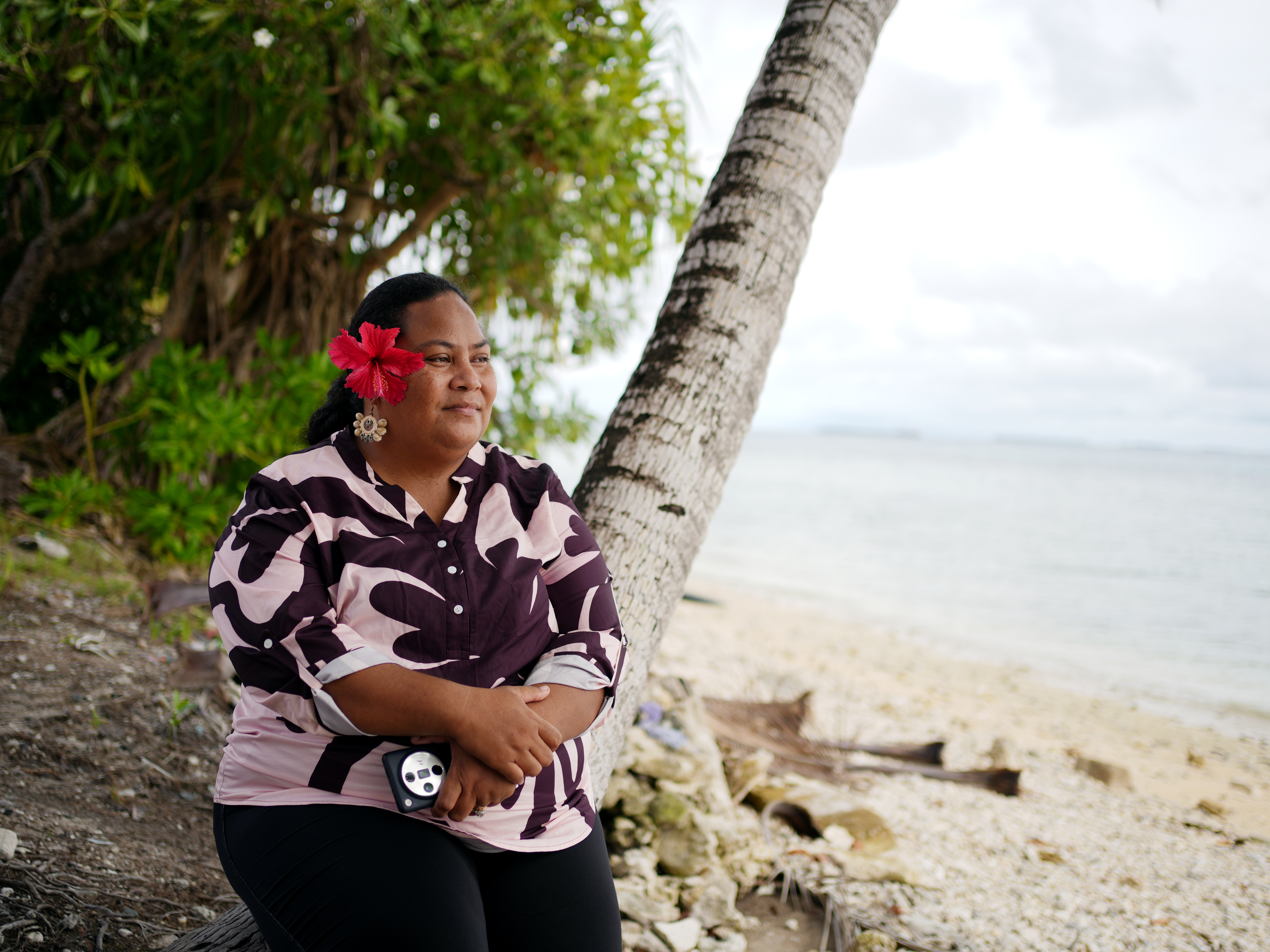 Inge pictured by the beach at her community. 